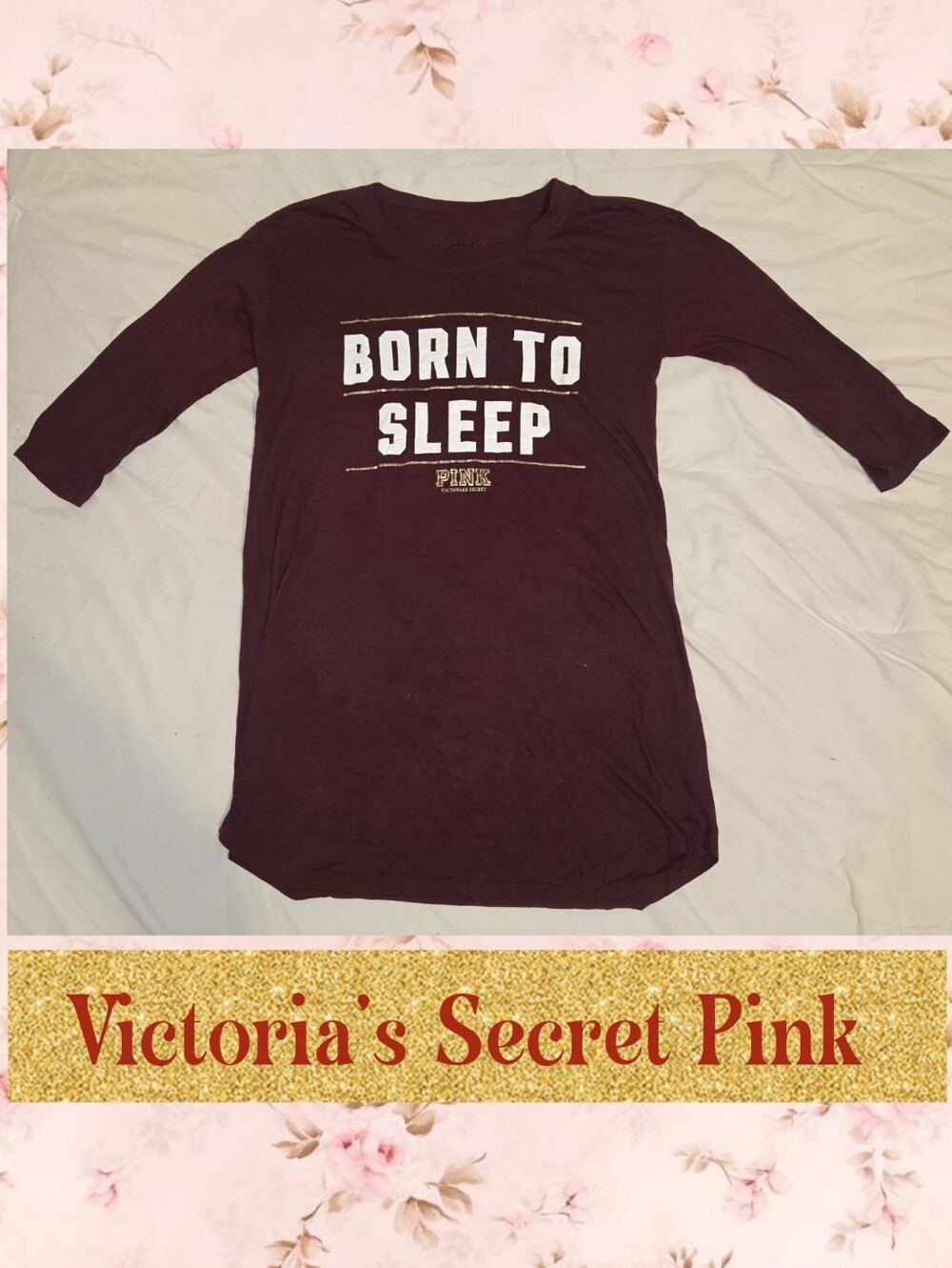 Victoria's Secret Pink Night Shirt Sz S